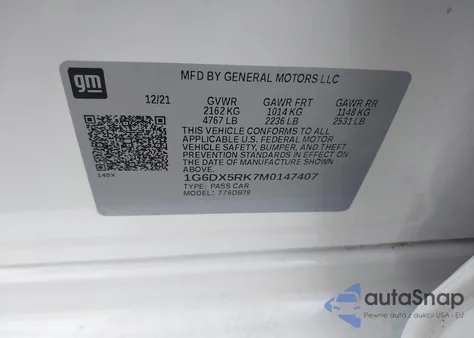 2021 Cadillac Ct5 Luxury from USA, damaged, VIN 1G6DX5RK7M0147407